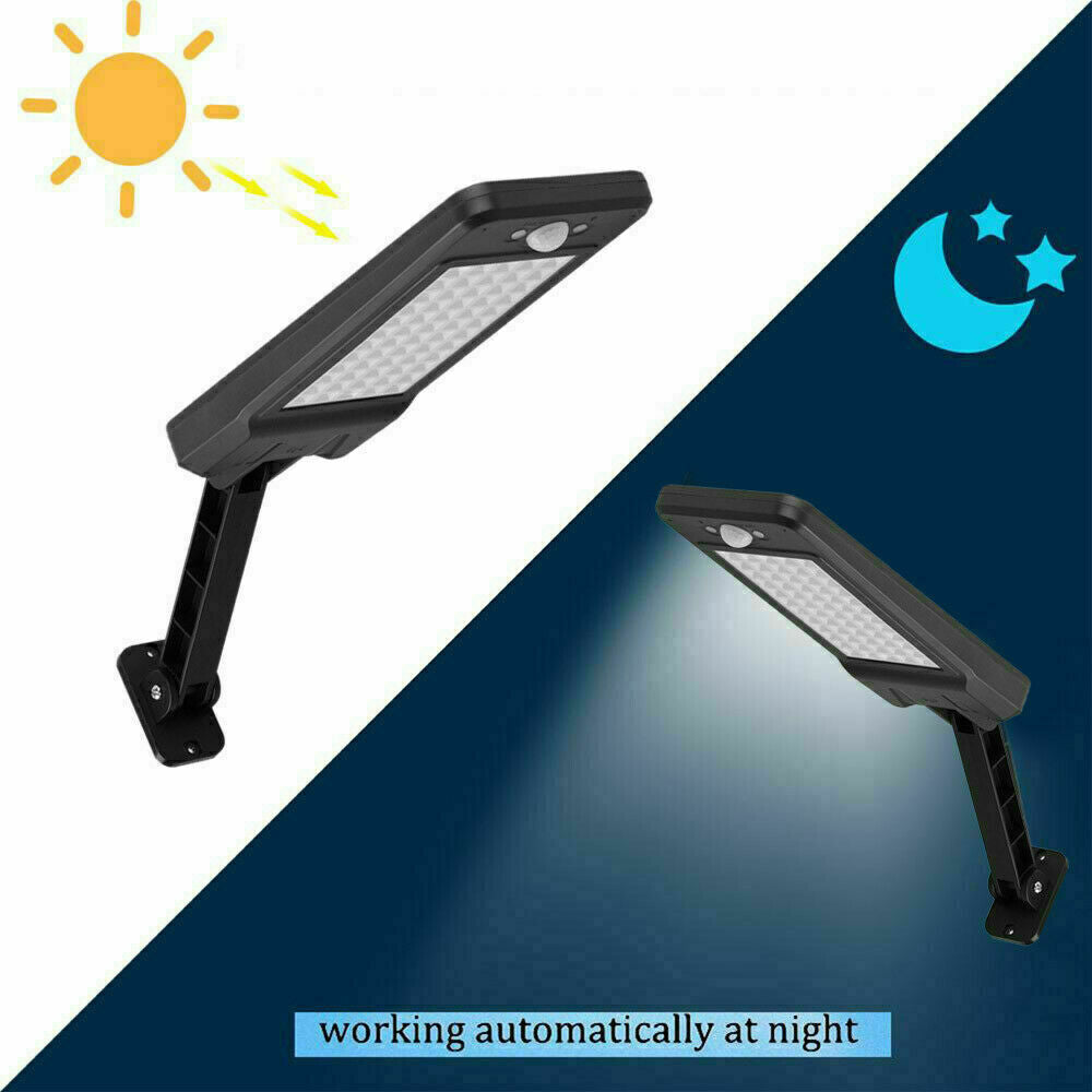 StoneSky 60 LED Solar PIR Motion Sensor Street Wall Light Outdoor Waterproof Lamp +Remote