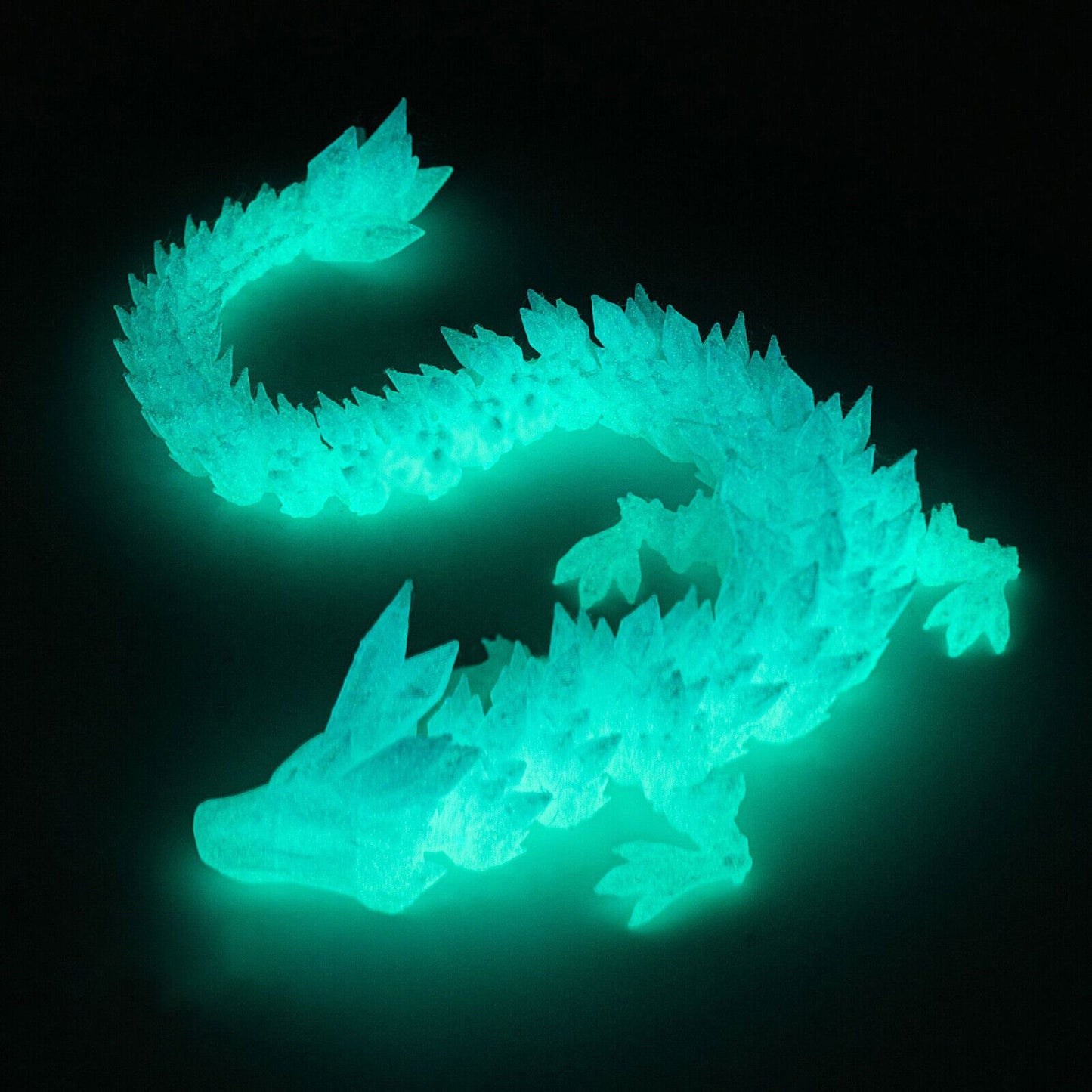 STONESKY 3D Printed Dragon Crystal Articulated Dragon Fish Tank Adults Fidget Desktop Toy