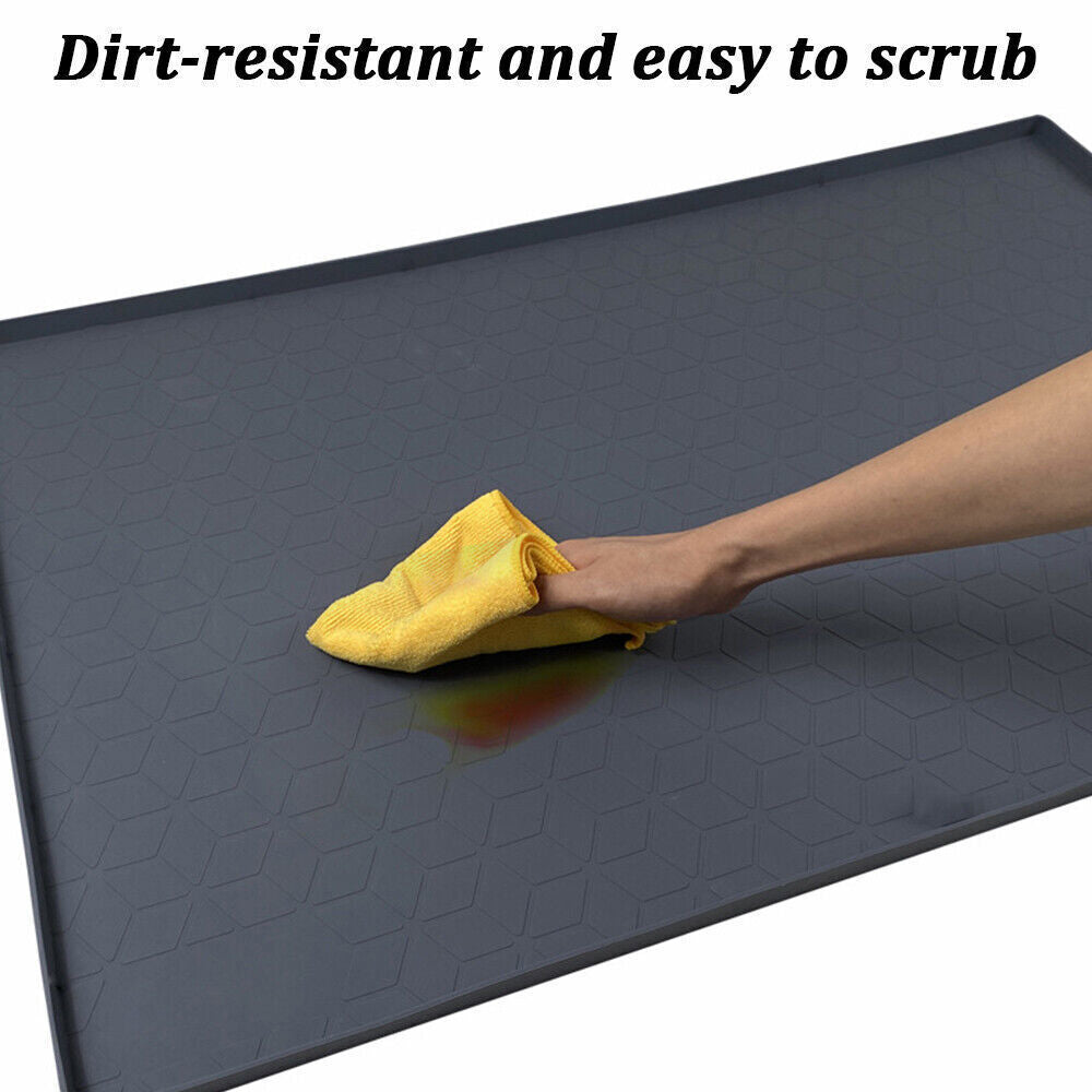 StoneSky 34" x 22" Under Sink Mats Kitchen Silicone Under Sink Liner Silicone Cabinet Mat