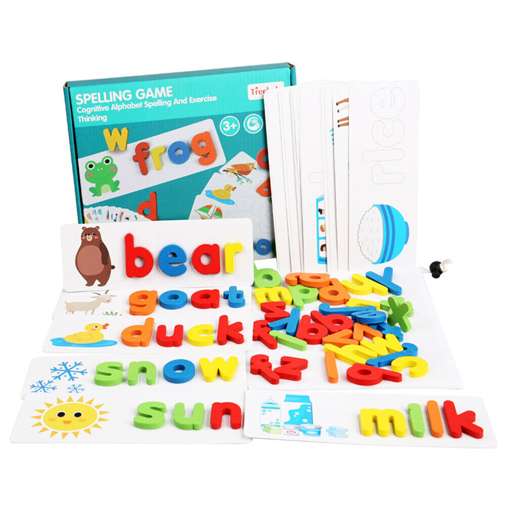 StoneSky See and Spelling Learning Toys for Kids Ages 3-12 Wooden Preschool Educational