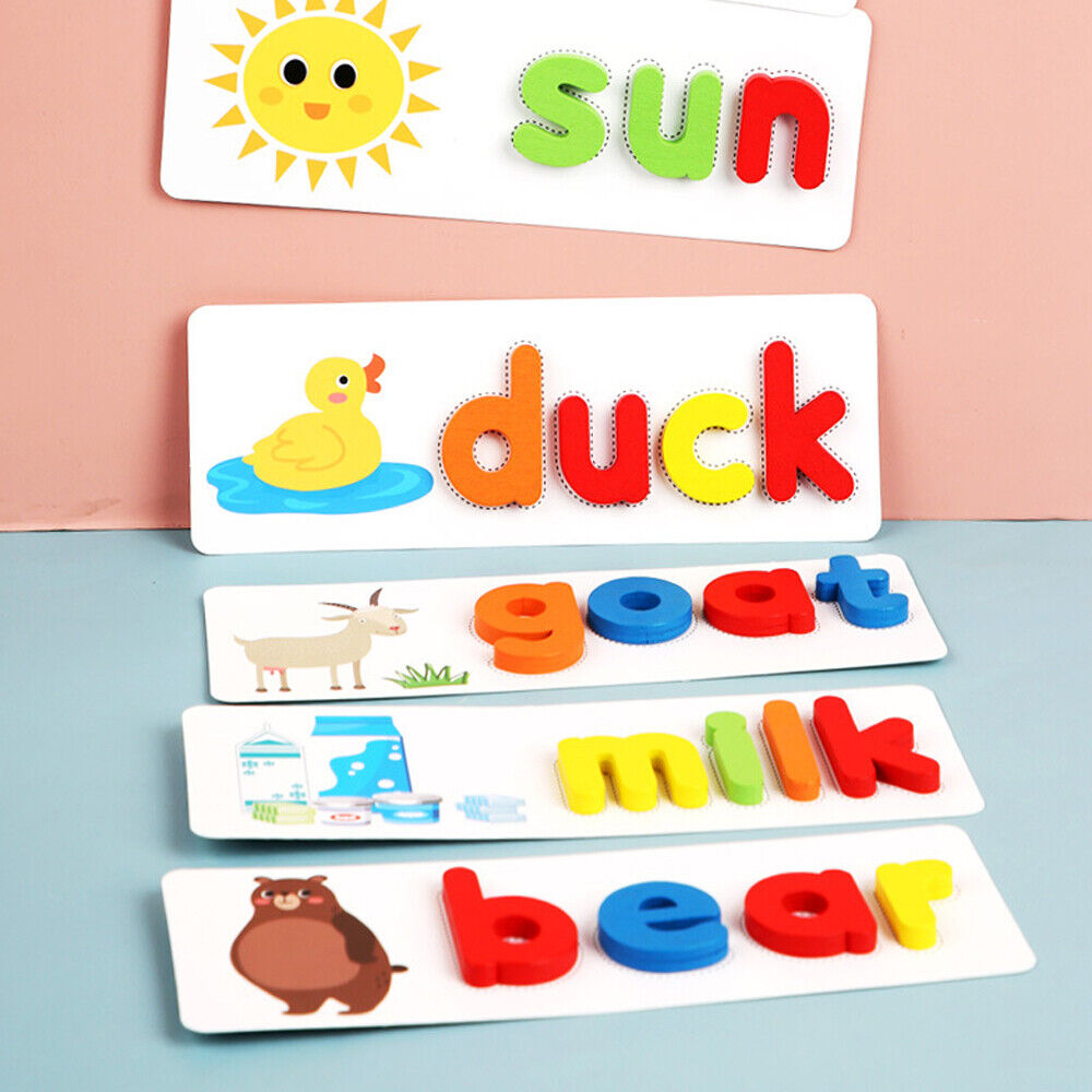 StoneSky See and Spelling Learning Toys for Kids Ages 3-12 Wooden Preschool Educational