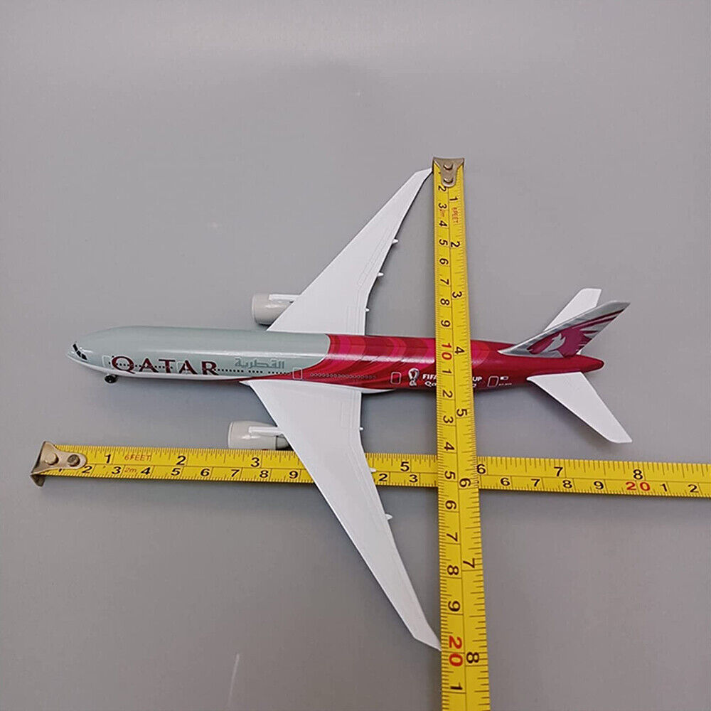 StoneSky Alloy Metal QATAR Airways Boeing B777 Airplane Model Plane Aircraft 20cm +Holder