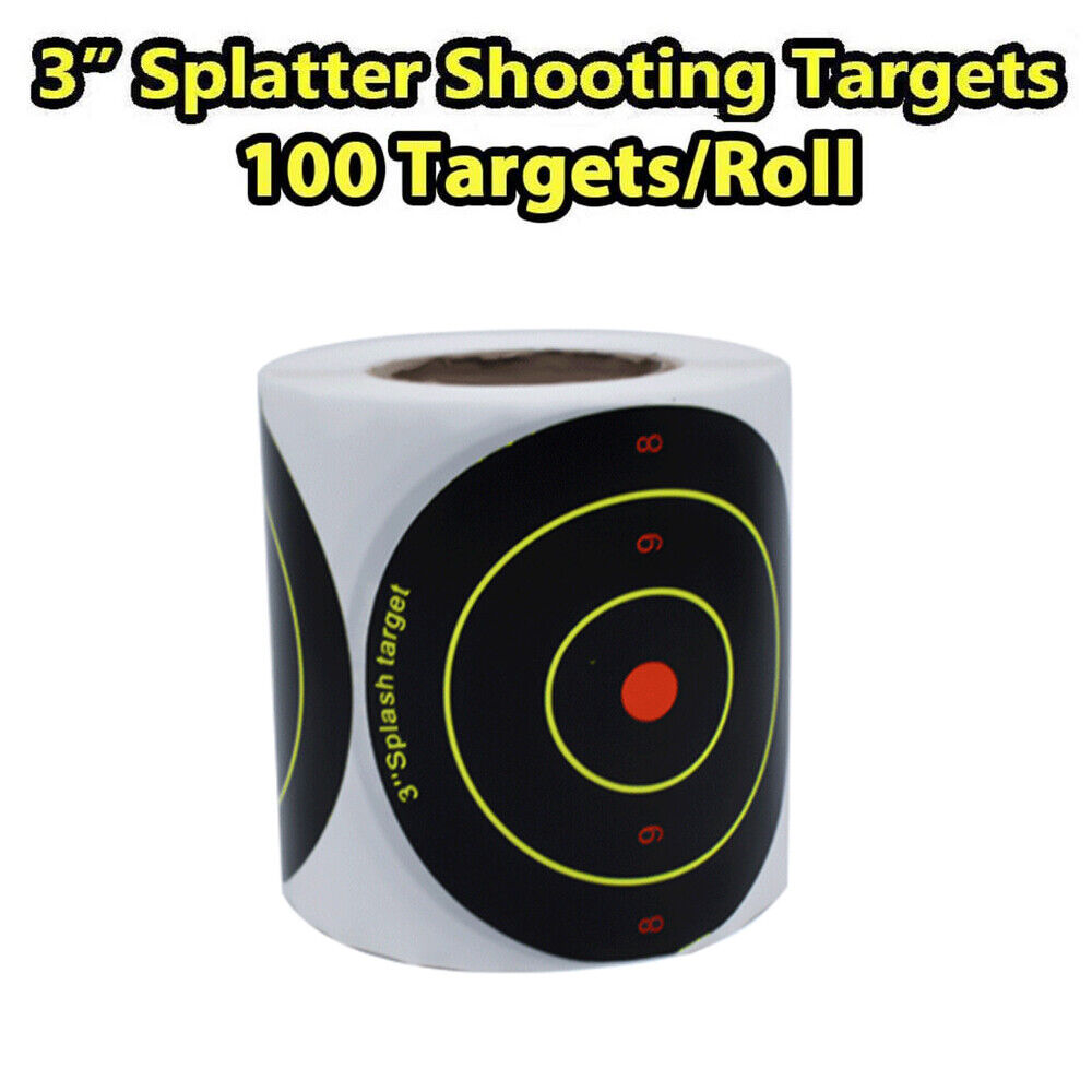 StoneSky 100PCS 3" Target Paper Splatter Target Sticker Shooting Training Adhesive Paper