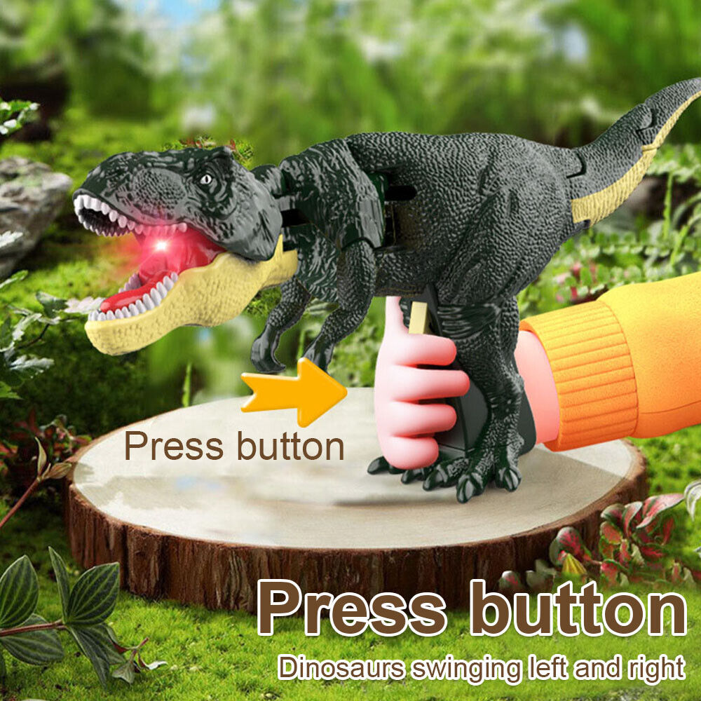 StoneSky Trigger Funny Dinosaur Toy with Roar Sound&Light Effect Kid Novelty Gag Toy Gift