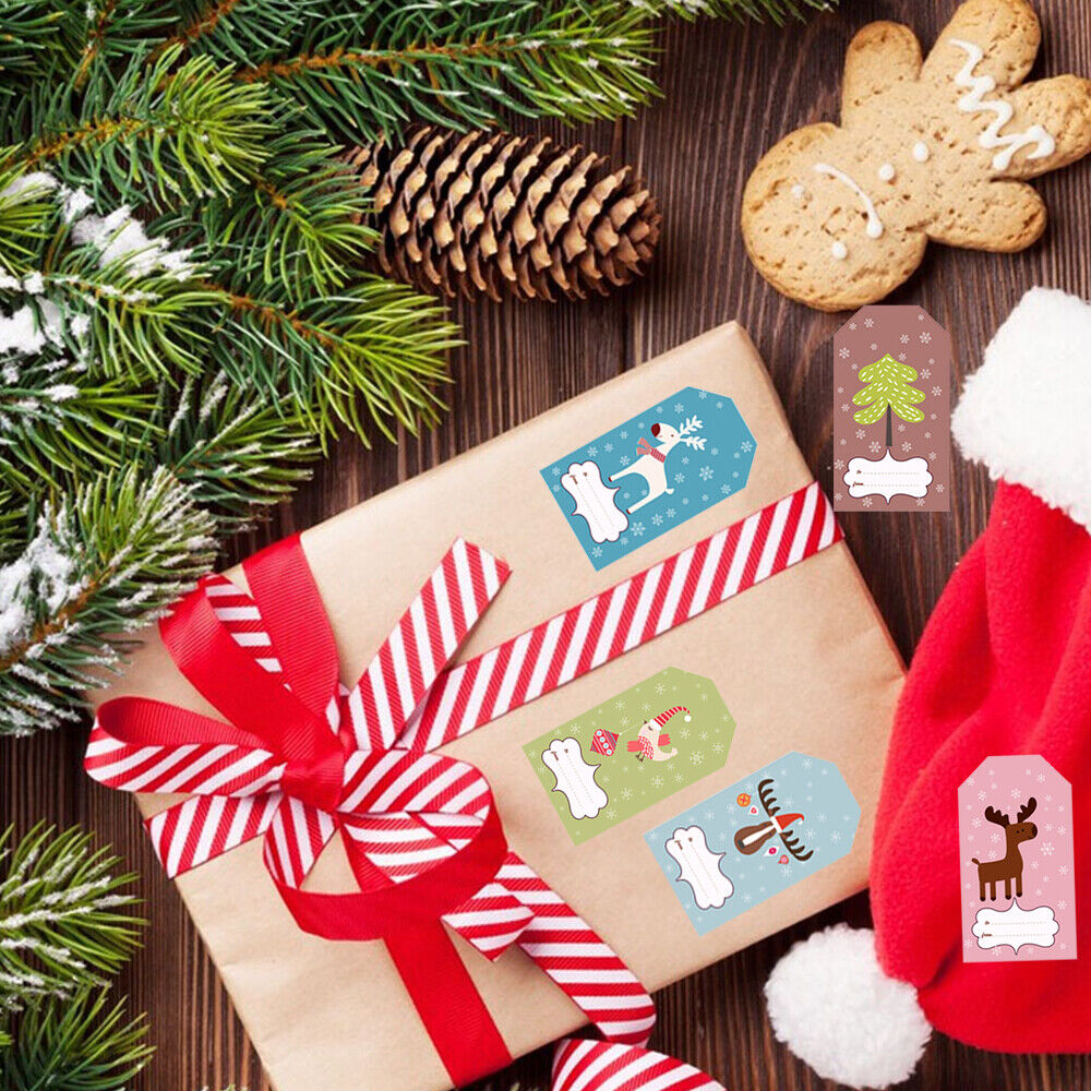 STONESKY 250Pcs Christmas Gift Labels Stickers, Christmas Gift Present Name Tags 6 Design