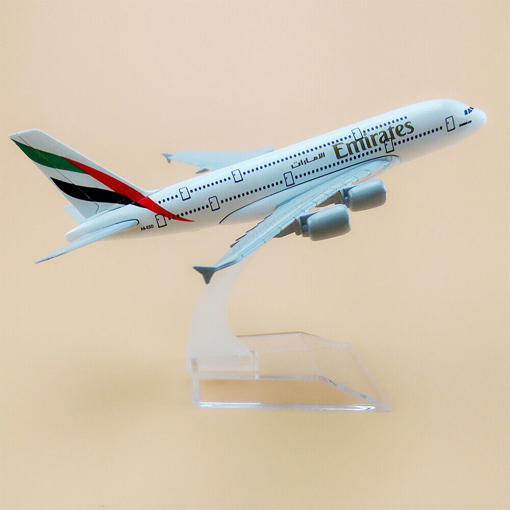 StoneSky 16cm Airplane Alloy Model Plane Air Emirates Airlines Airbus A380 Aircraft Model