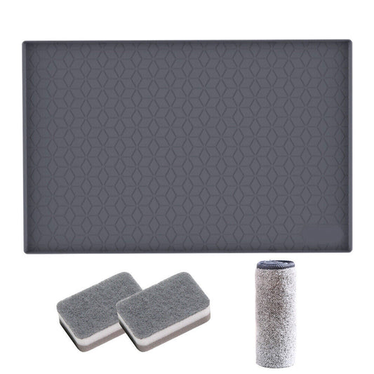 StoneSky 34" x 22" Under Sink Mats Kitchen Silicone Under Sink Liner Silicone Cabinet Mat