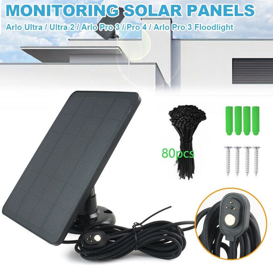 StoneSky 4W/5V Solar Panel Charger for Arlo Ultra/Ultra2/Pro 3/Pro 4 Security Camera