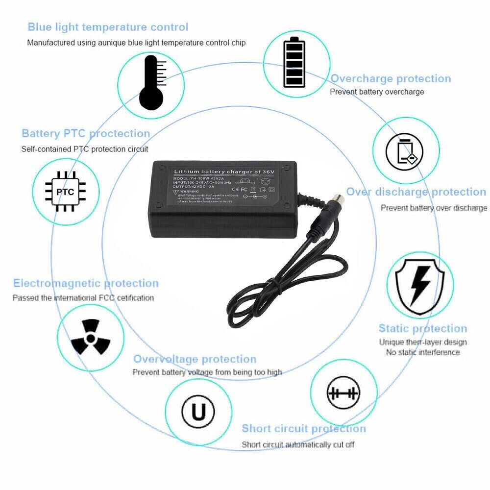 STONESKY 42V 2A Electric Scooter Battery Charger For Xiaomi Mijia M365 Bird/Lime/Skip/ES4