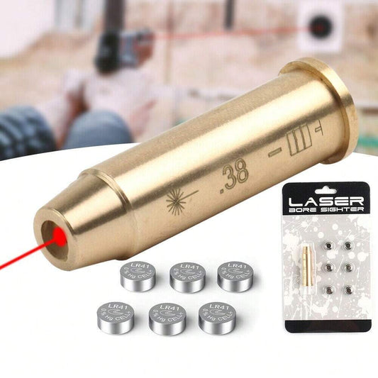 STONESKY CAL 38 Red Laser Bore Sight Boresight Shooting Training Tactical Brass Cartridge