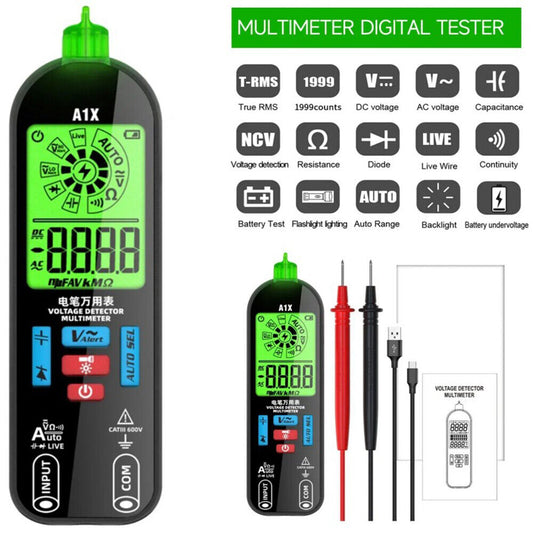 StoneSky Smart Digital Multimeter AC/DC Voltage Tester Rechargeable Electrical Voltmeter