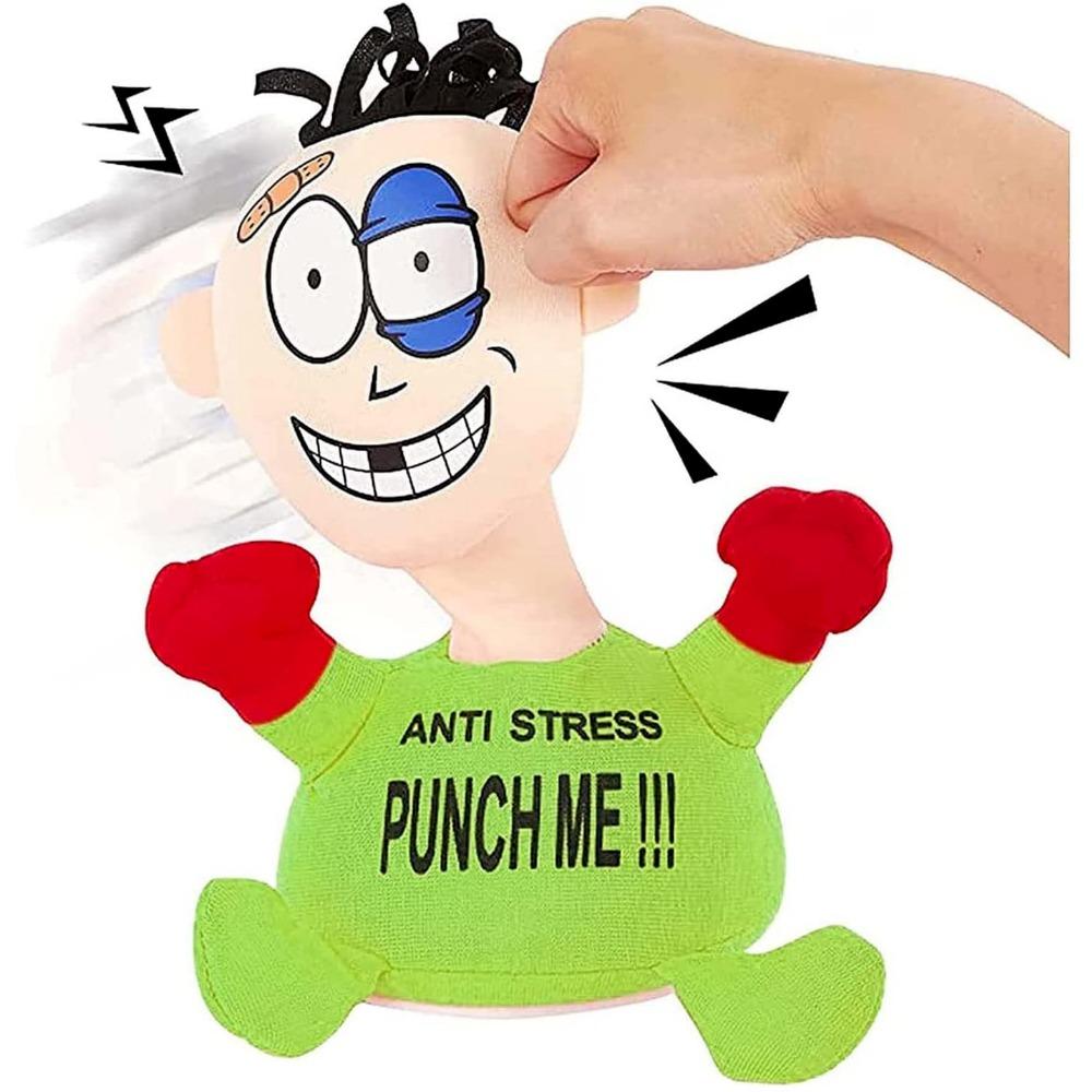 STONESKY Electric Plush Toy Punch Hit Me Villain Creative Vent Decompression Doll Toys US