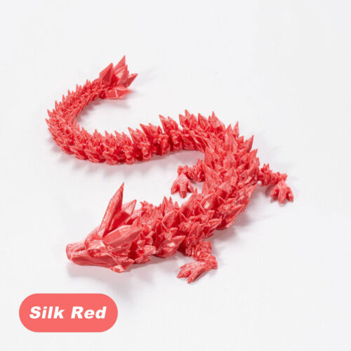 STONESKY 3D Printed Dragon Crystal Articulated Dragon Fish Tank Adults Fidget Desktop Toy