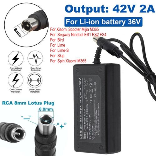 StoneSky Charger Power Adapter for 36V Electric Bike E-bike Scooter Li-ion Battery 42V 2A