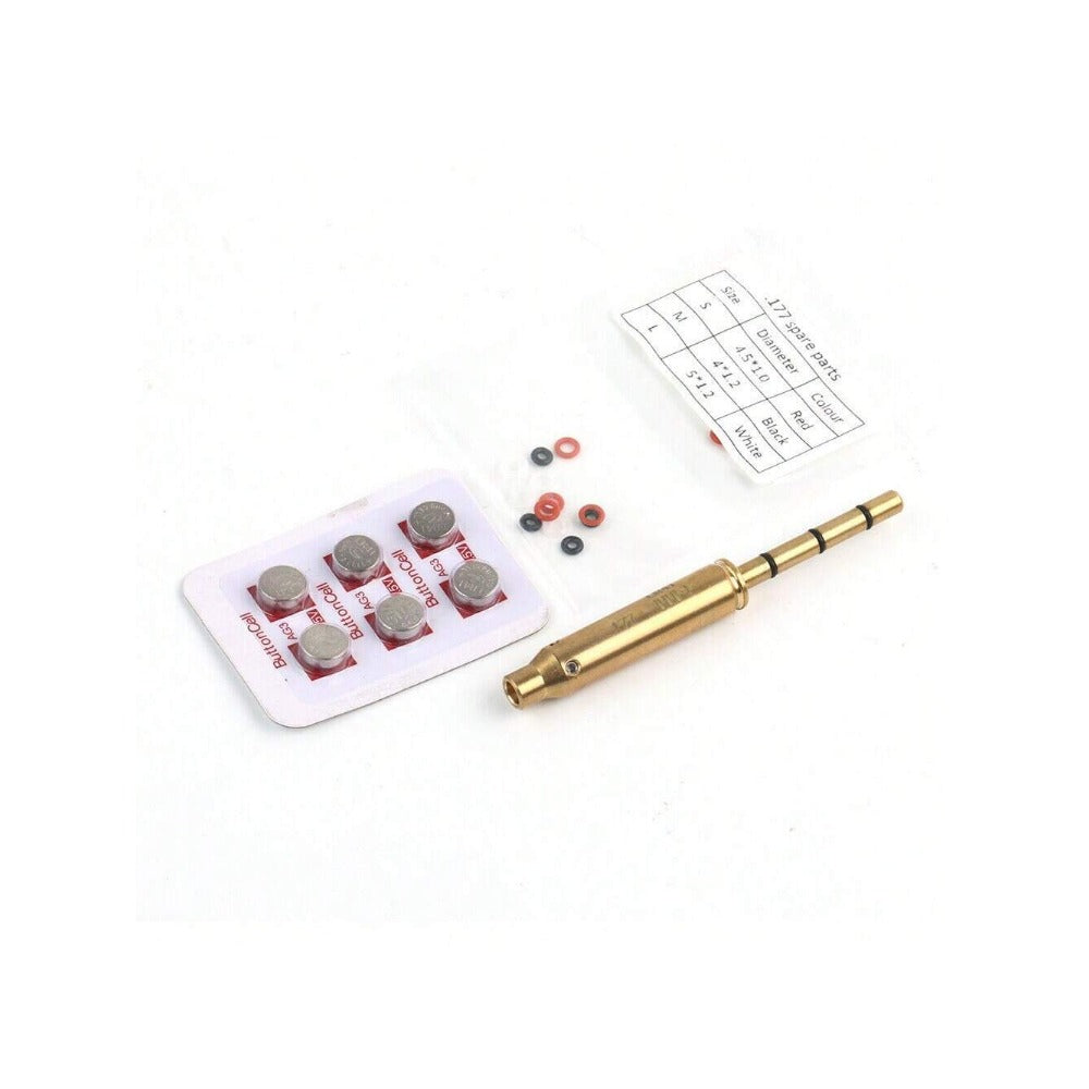 STONESKY .177cal Red Laser Bore Sight End Barrel Laser Bore Sight Boresighter 6 Batteries