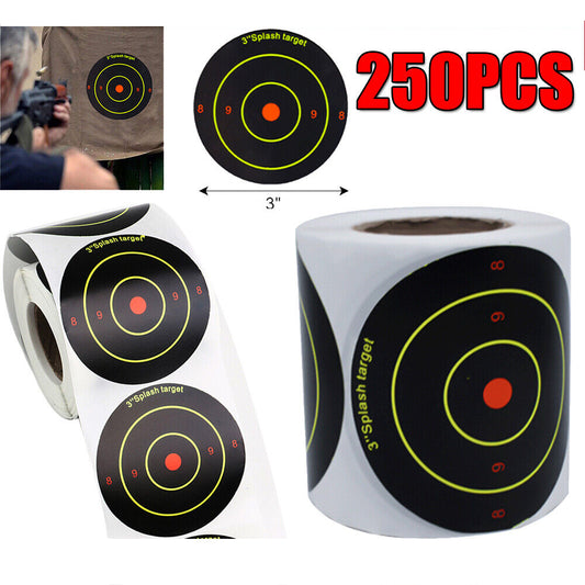 StoneSky 250PCS 3" Target Paper Splatter Target Sticker Shooting Training Adhesive Paper