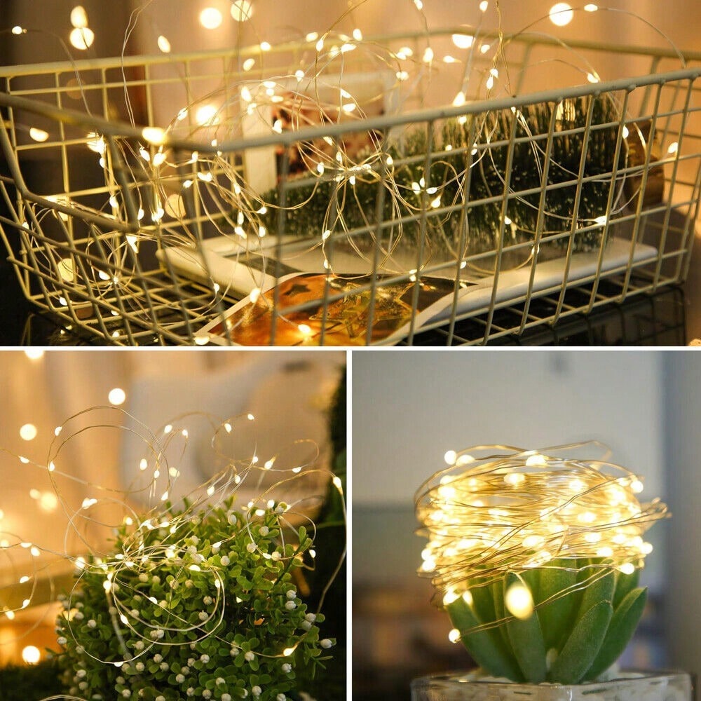 STONESKY 200 LED Solar String Cooper Wire Fairy Lights 8 Modes Outdoor Yard Patio Decor