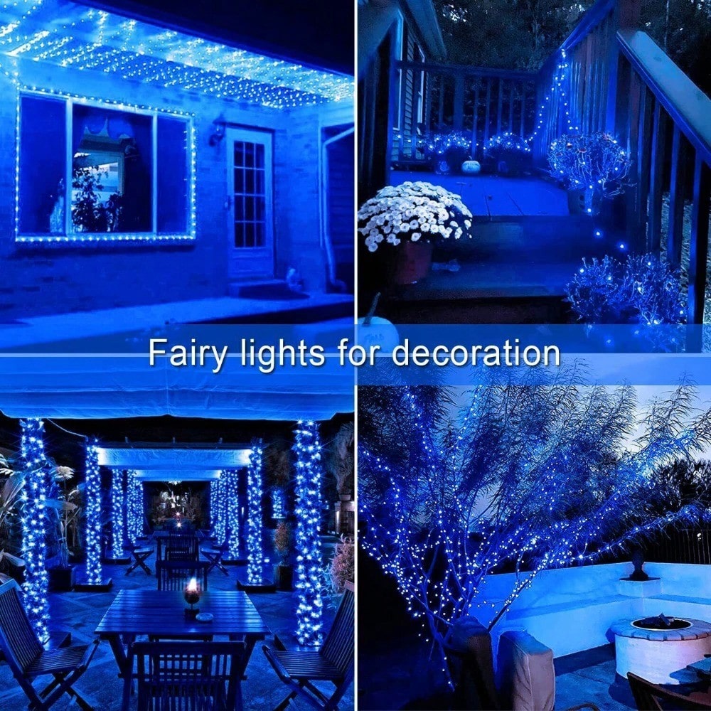 STONESKY 300 LED Solar Fairy String Lights Outdoor Garden Party Path Lawn Tree Decor Xmas