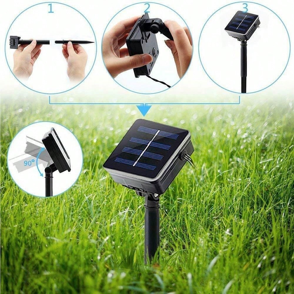 STONESKY 30 LED Outdoor 8 Modes Solar Lights Waterproof String Fairy Globe Crystal Balls