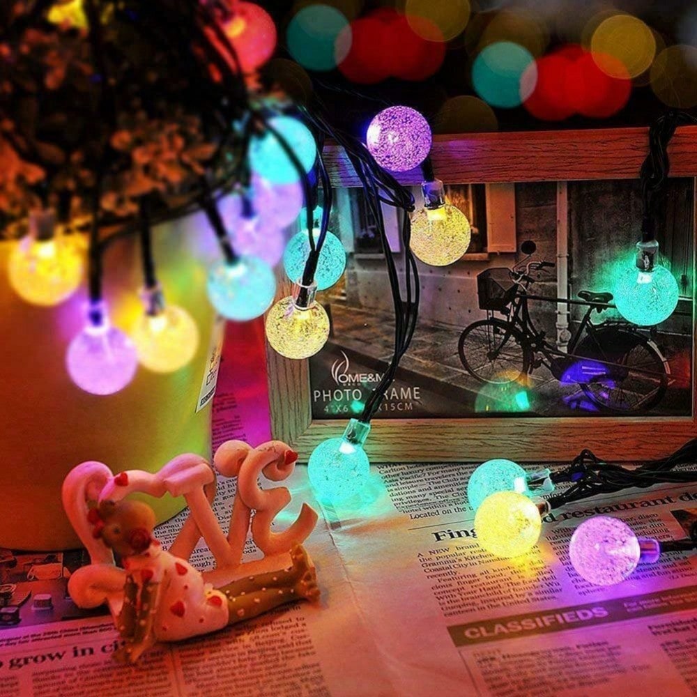 STONESKY 30 LED Outdoor 8 Modes Solar Lights Waterproof String Fairy Globe Crystal Balls