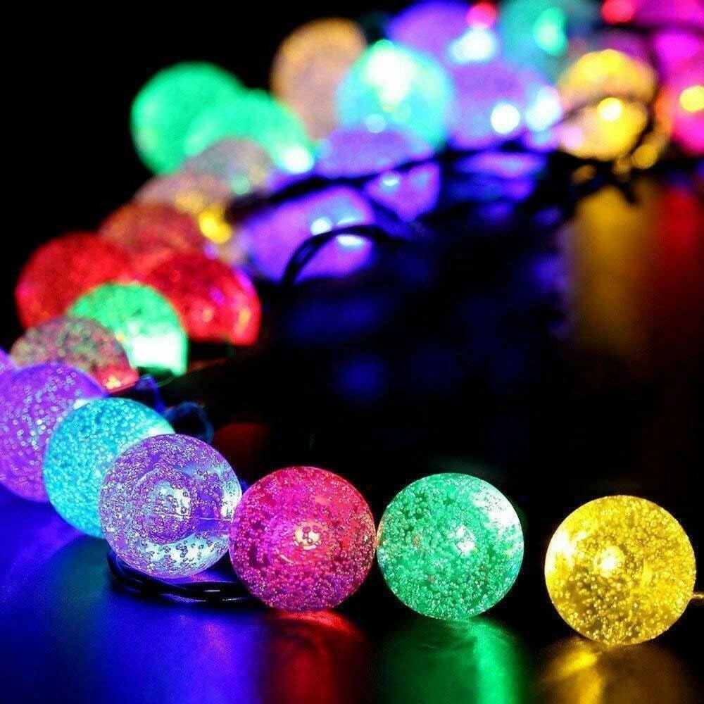 STONESKY 30 LED Outdoor 8 Modes Solar Lights Waterproof String Fairy Globe Crystal Balls