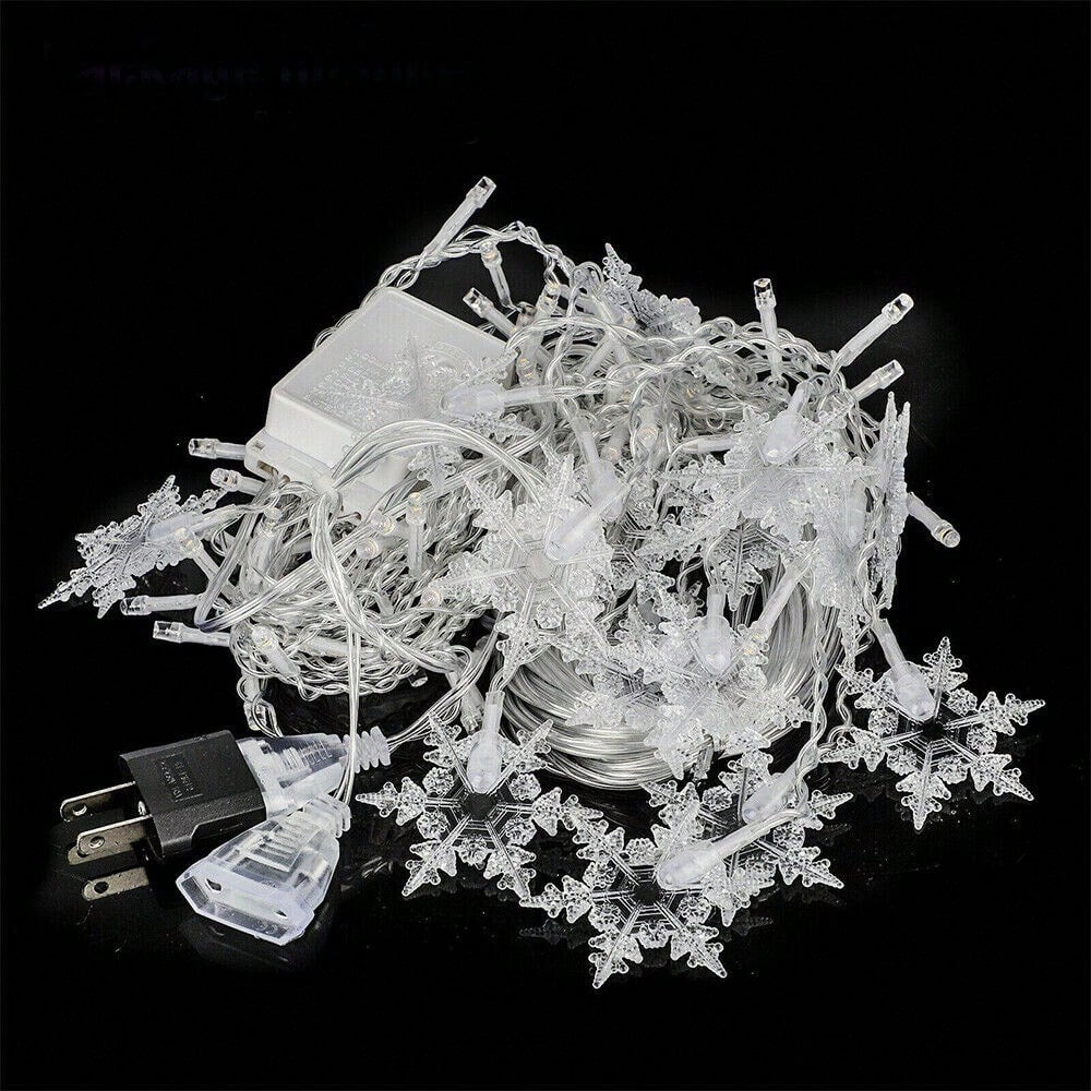 STONESKY LED Christmas LED Snowflake Lights Fairy String Light Xmas Wedding Party Decor