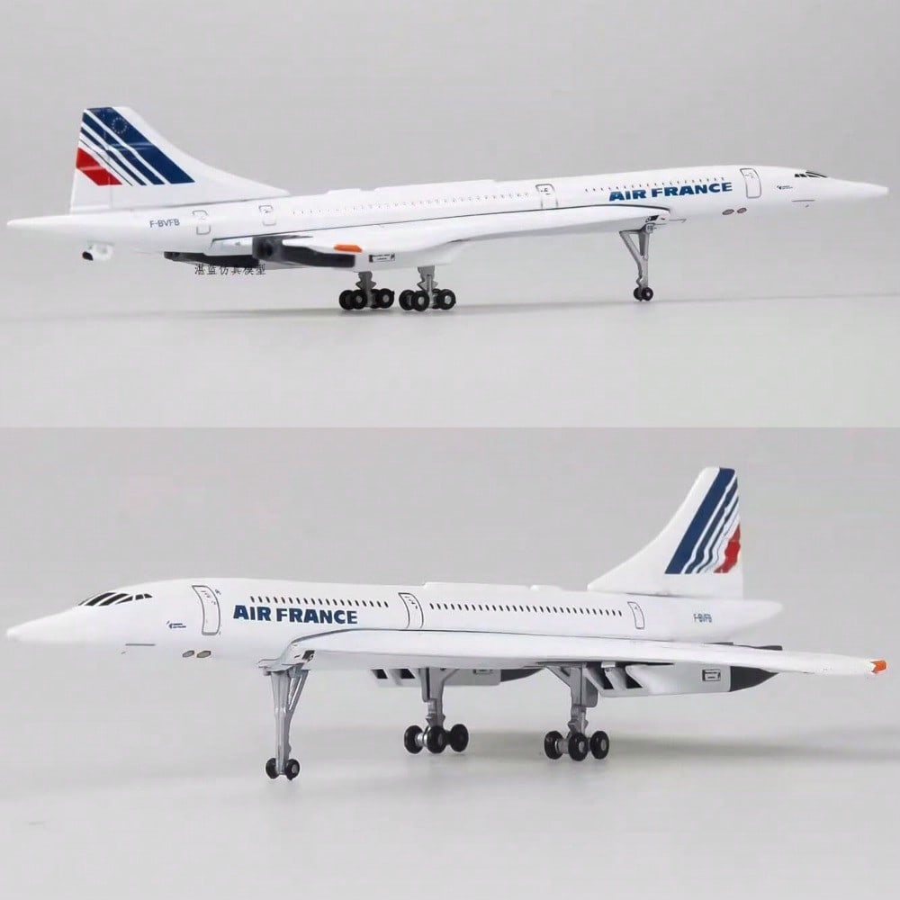 STONESKY 1/400 Scale Concorde Diecast Air France 1976-2003 Aircraft Plane Model Toy Gift