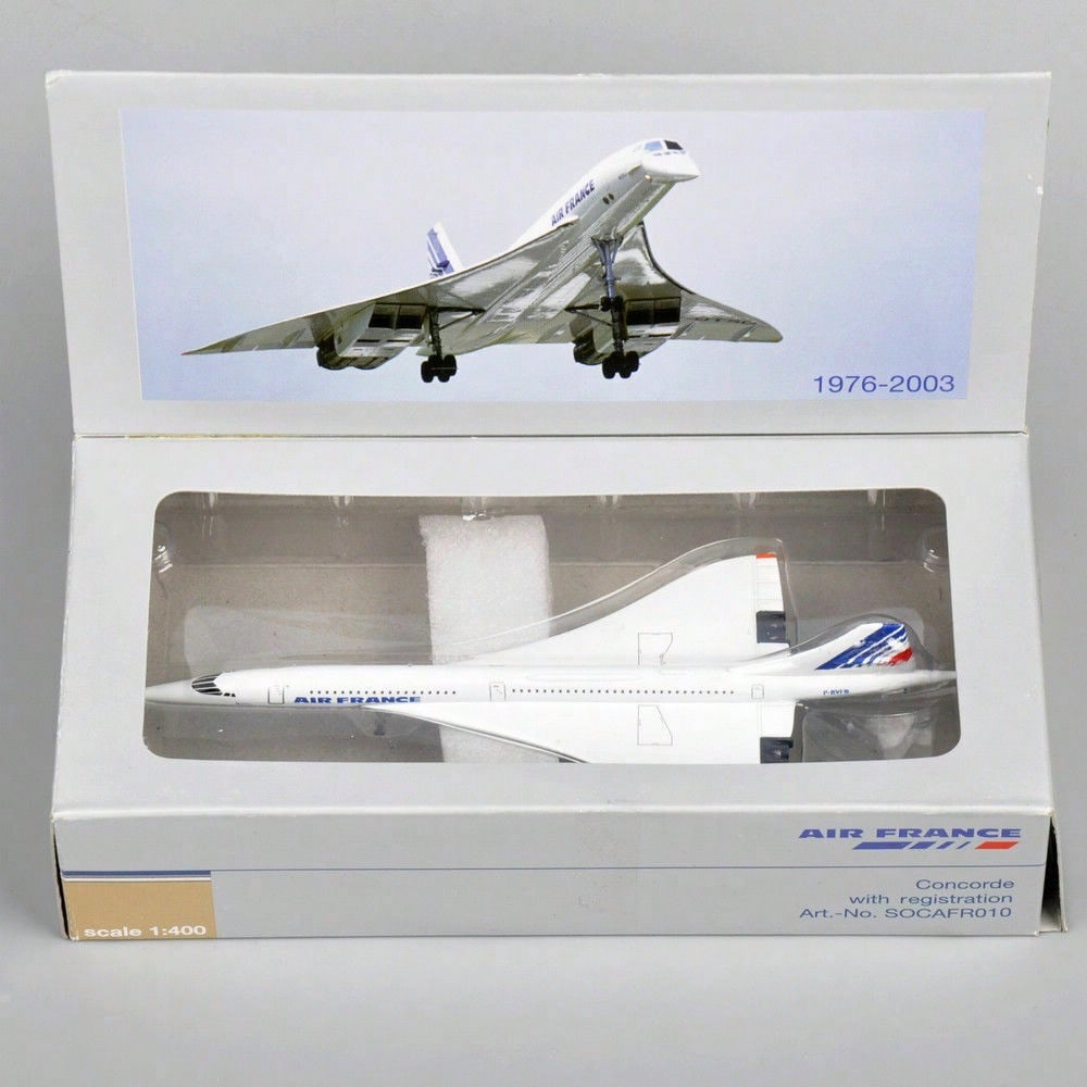 STONESKY 1/400 Scale Concorde Diecast Air France 1976-2003 Aircraft Plane Model Toy Gift