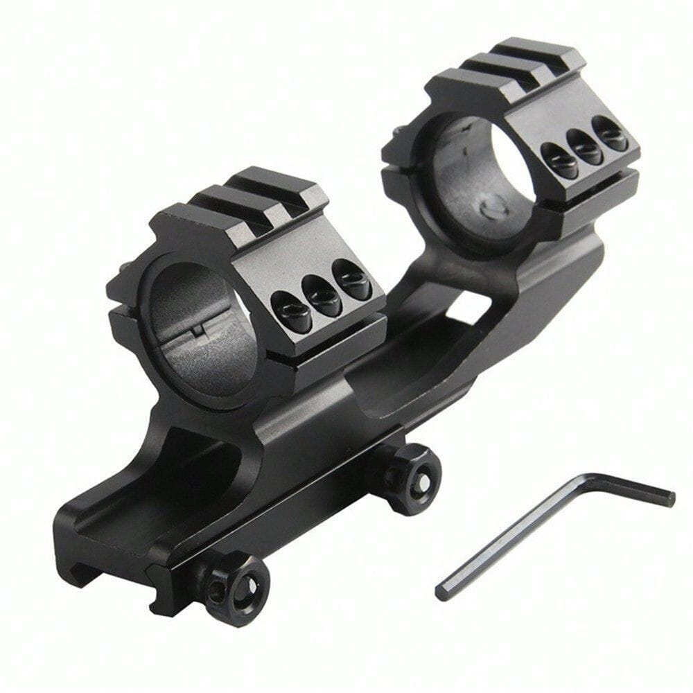 STONESKY Tactical 1"/30mm Cantilever Dual Rings Scope Mount 20mm Picatiiny Rail Hunting