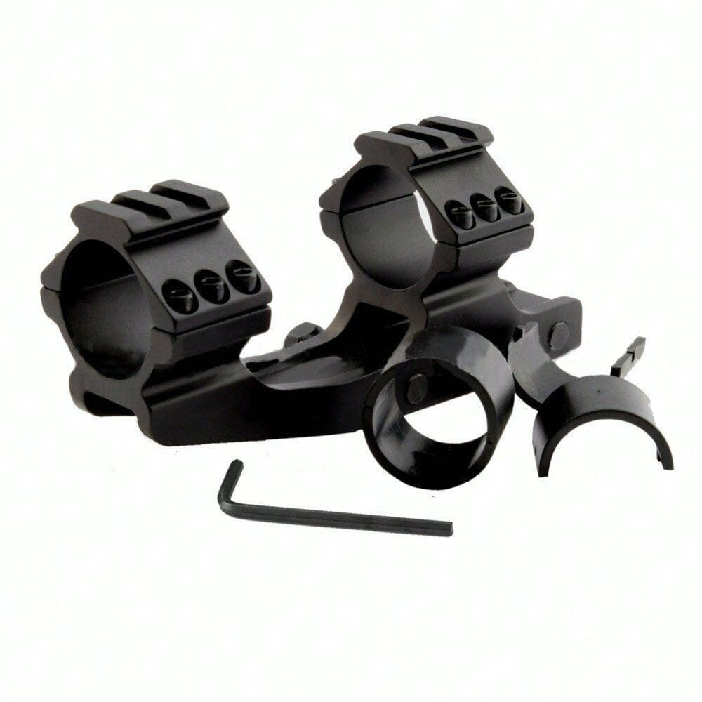 STONESKY Tactical 1"/30mm Cantilever Dual Rings Scope Mount 20mm Picatiiny Rail Hunting