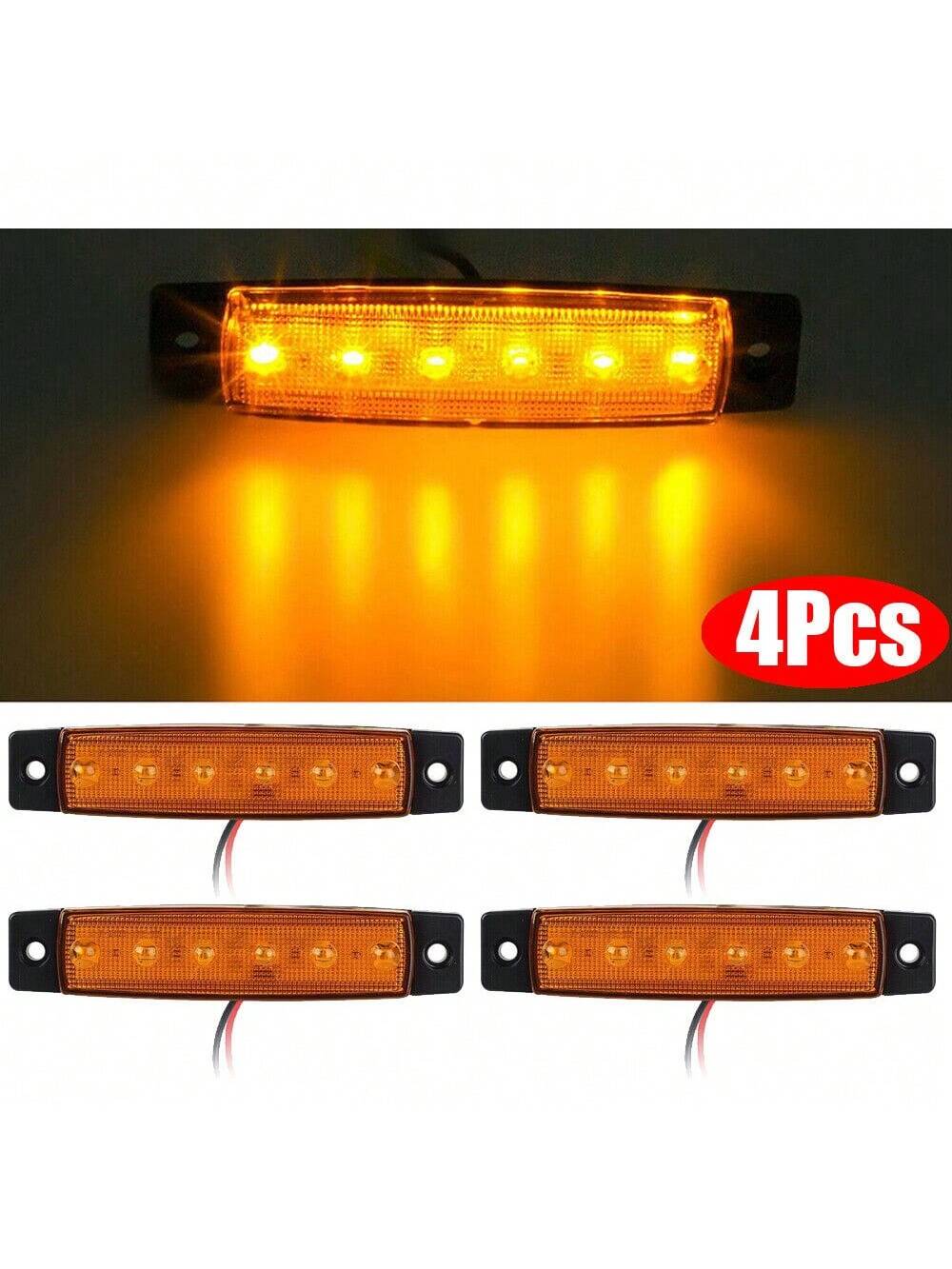 STONESKY 4Pcs LED Marine Boat Yellow Cabin Lights Courtesy Light Deck Stern Transom Lamp