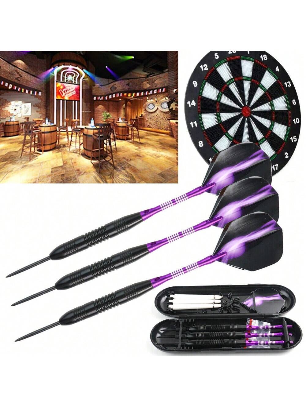 STONESKY 3 Pcs Steel Tip Darts Barrel Aluminum Shafts Professional Competition Dart Set