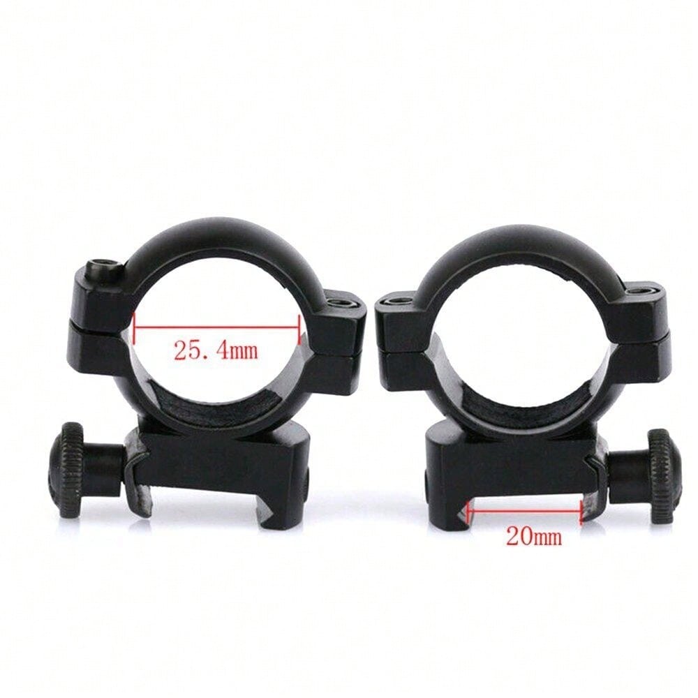 STONESKY 1 Pair 1" inch Low Profile Scope Rings 20mm Picainny/Weaver Rail Mount Aluminum