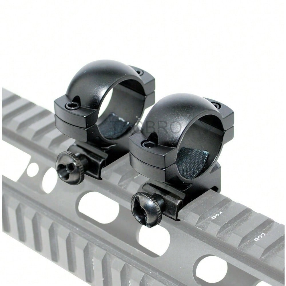 STONESKY 1 Pair 1" inch Low Profile Scope Rings 20mm Picainny/Weaver Rail Mount Aluminum