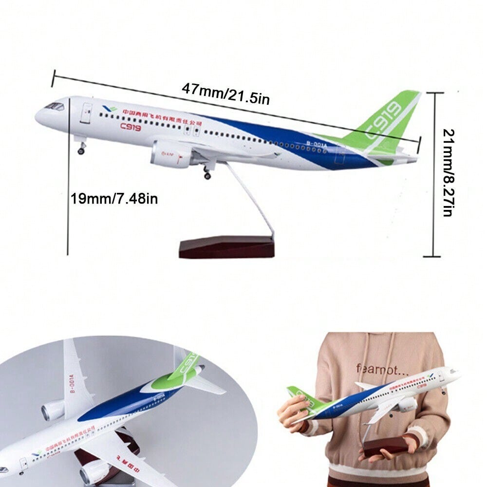 STONESKY 1/82 C919 China Air Aircraft Airplane Model Commercial Plane Toy Collection 47cm