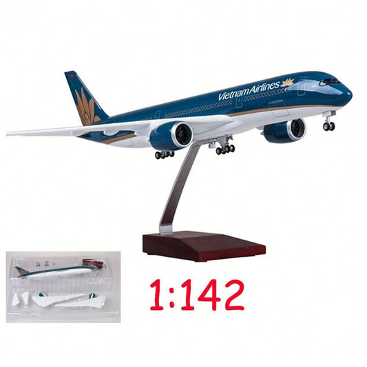 STONESKY 18" Vietnam Airlines A350 Airplane Model W/Wheel Light 1:142 Resin Aircraft Toy