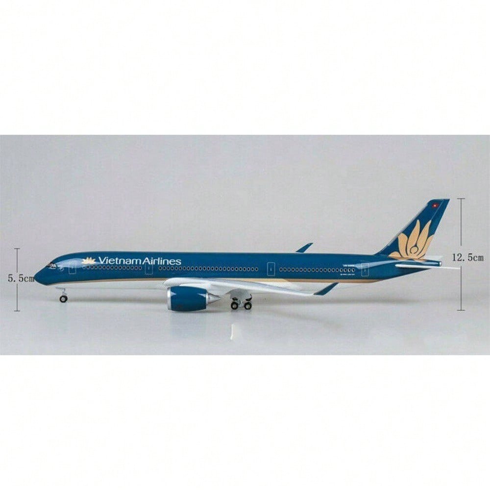 STONESKY 18" Vietnam Airlines A350 Airplane Model W/Wheel Light 1:142 Resin Aircraft Toy