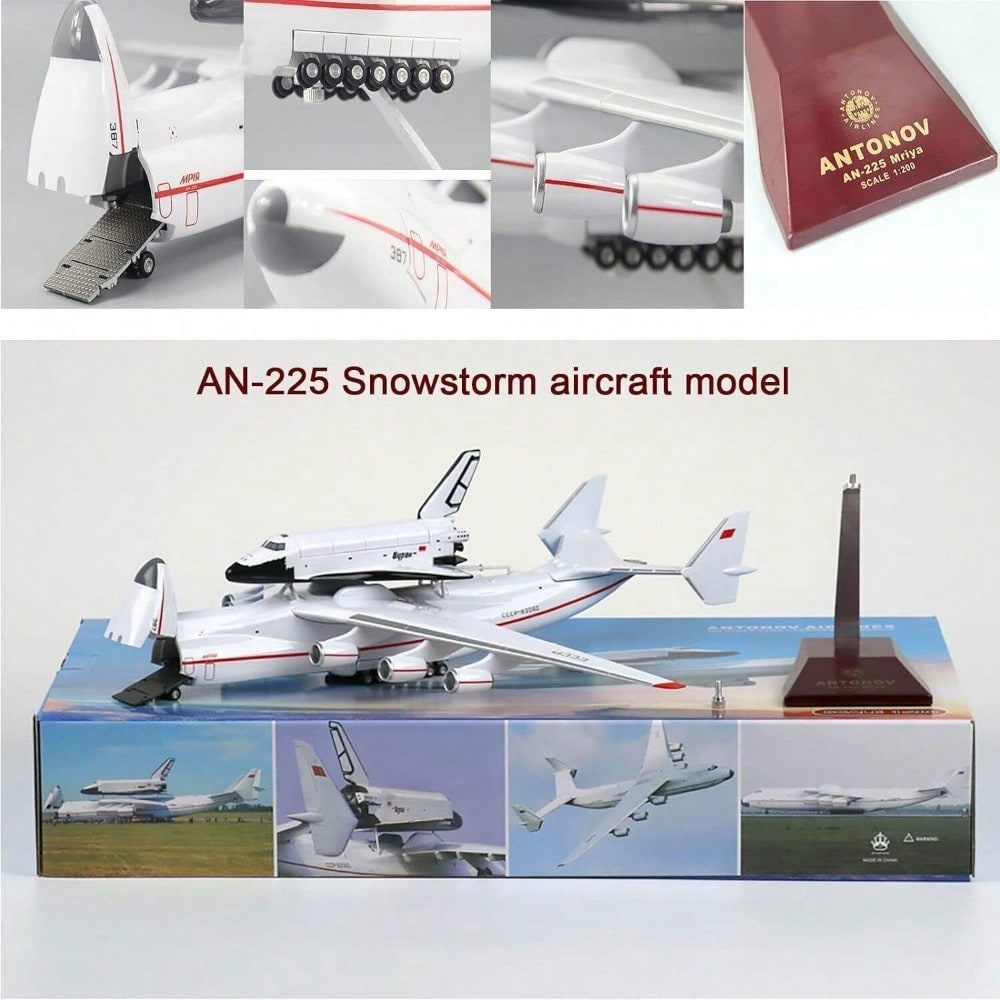 STONESKY 16.5" 1/200 Large AN-225 Antonov Buran Ukraine Airplane Model Transport Aircraft