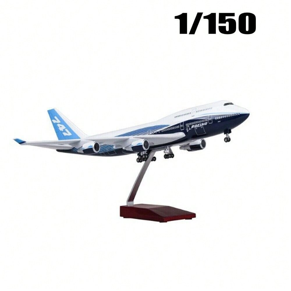 STONESKY 1/150 Airplane Aircraft B747 Boeing 747-400 Plane Model Replica Resin 47cm