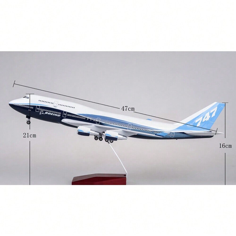 STONESKY 1/150 Airplane Aircraft B747 Boeing 747-400 Plane Model Replica Resin 47cm