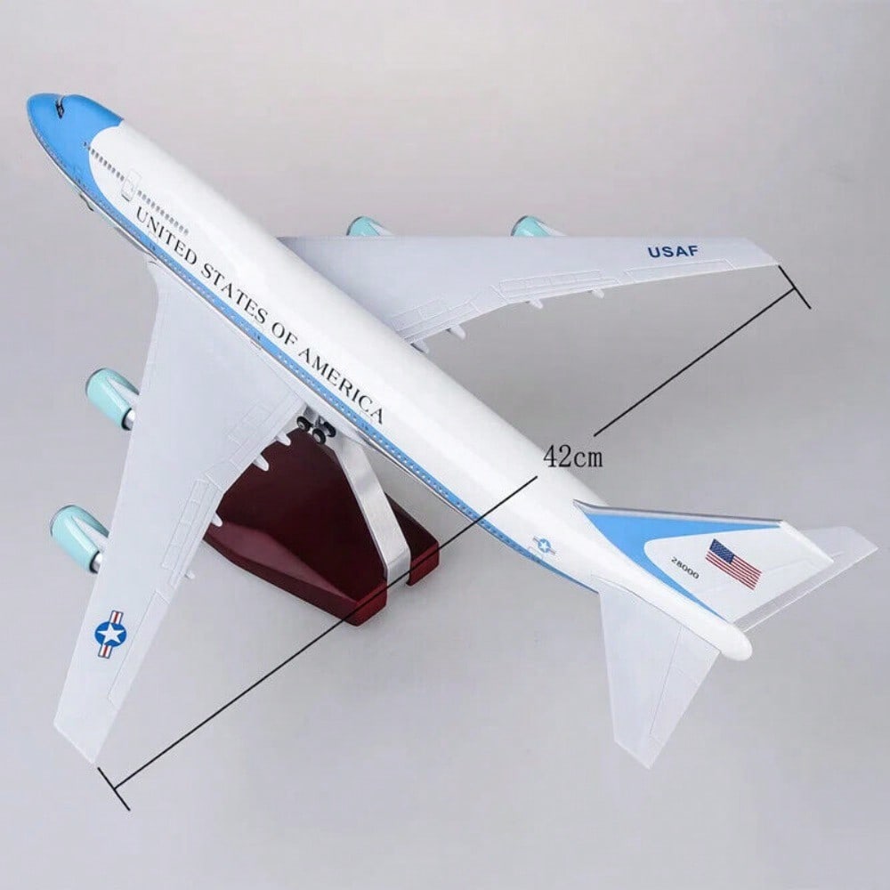 STONESKY 1/150 One Boeing 747 Airplane Model W/ Landing Gear Voice Control Lamp