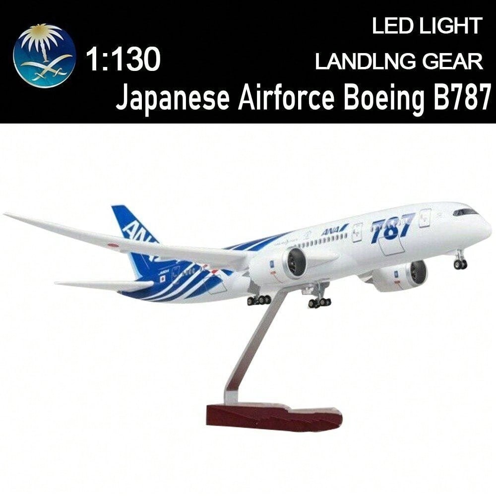 STONESKY 1/130 Air Japan ANA Airlines Boeing B787 Airplane Model Aircraft W/ Stand&Lights