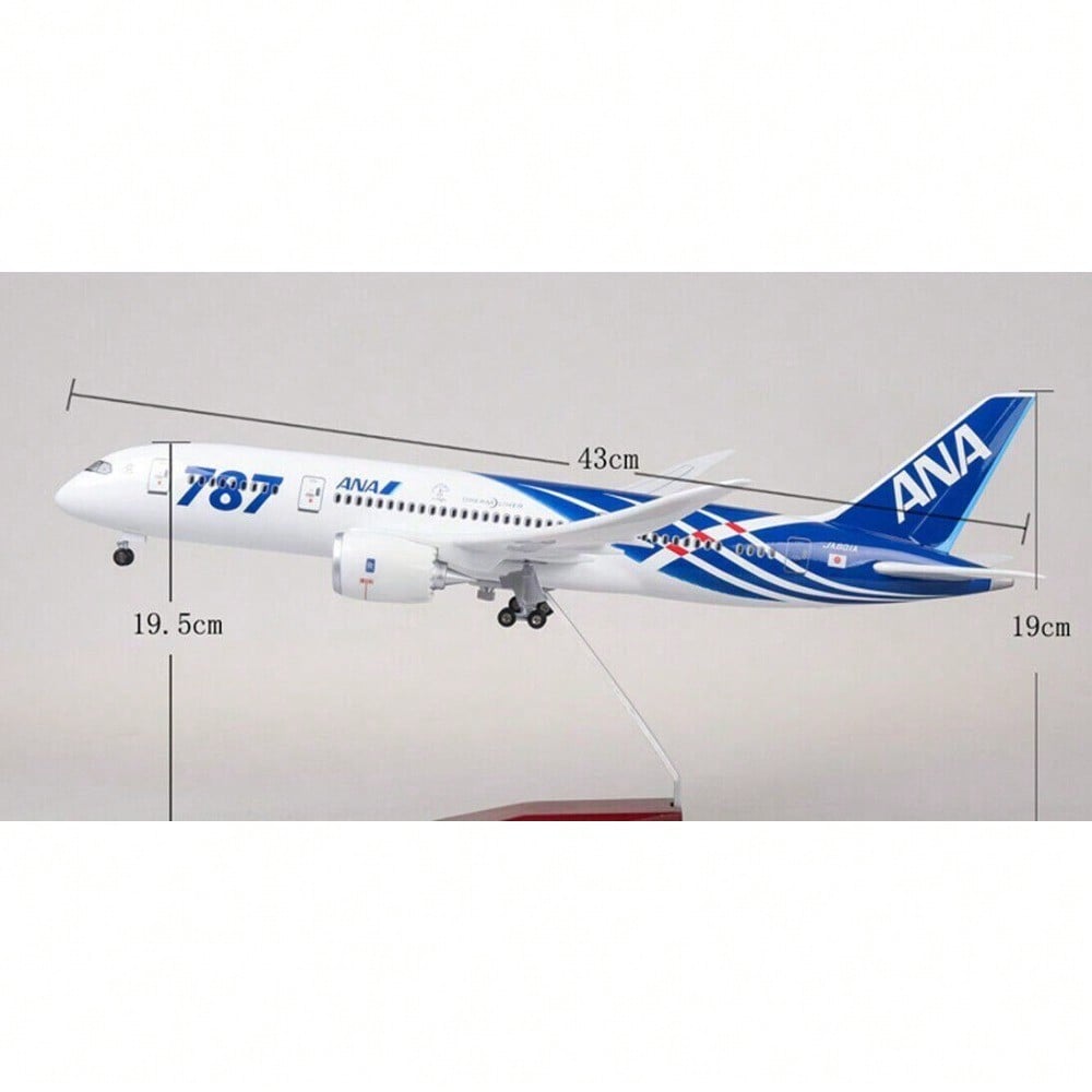 STONESKY 1/130 Air Japan ANA Airlines Boeing B787 Airplane Model Aircraft W/ Stand&Lights