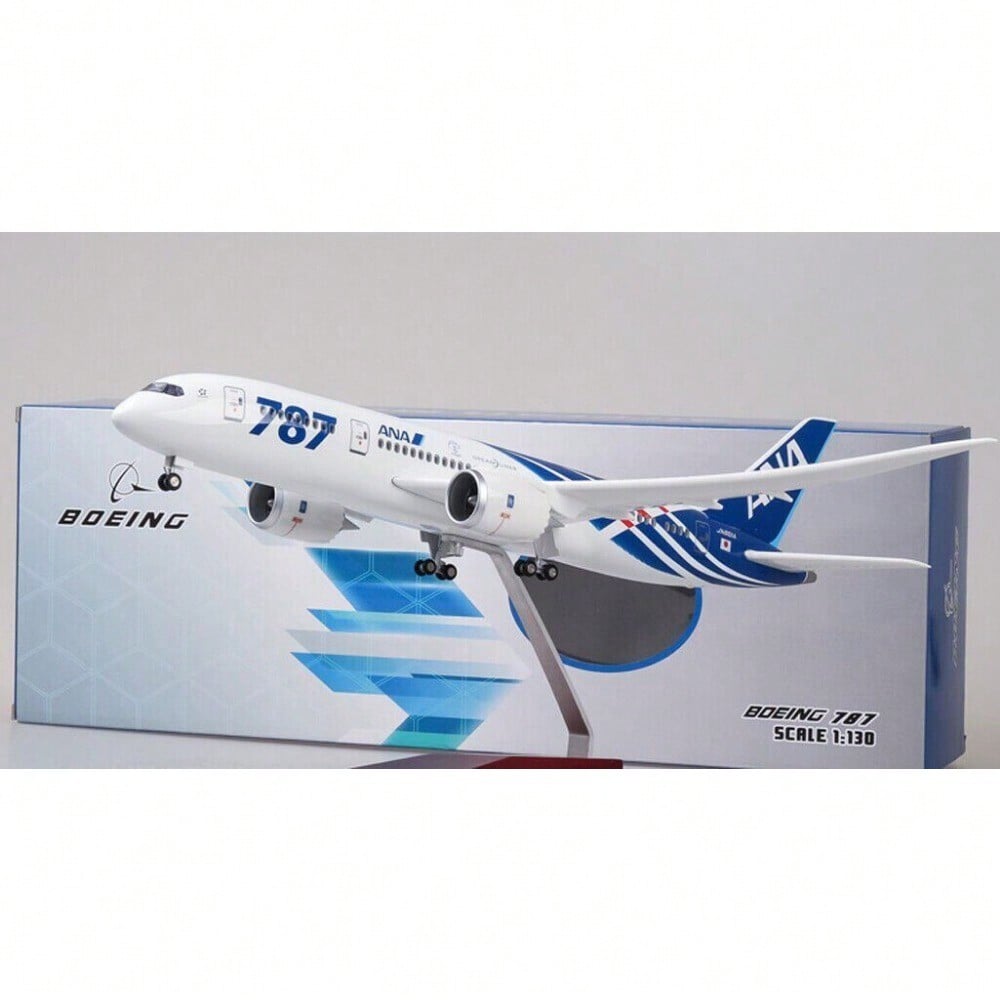 STONESKY 1/130 Air Japan ANA Airlines Boeing B787 Airplane Model Aircraft W/ Stand&Lights