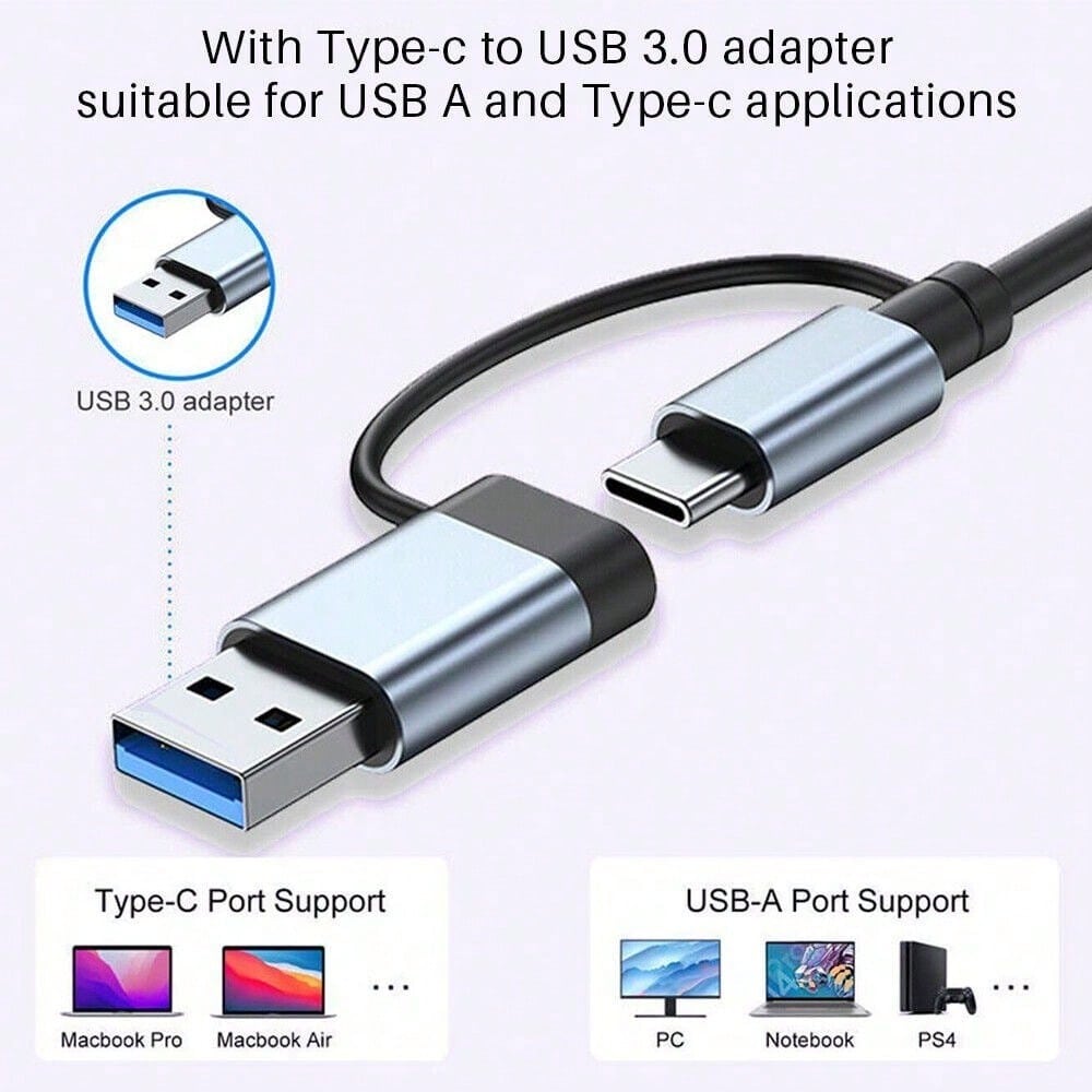 STONESKY 5 In 1 USB Hub C Docking Adapter With SD/TF Card Reader For PC Laptop