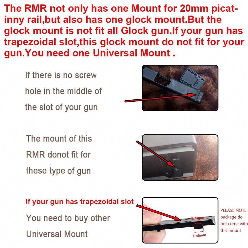 STONESKY 2 MOA Red Dot Optic Mini Reflex Sight Plate Mount 20/22mm Mount