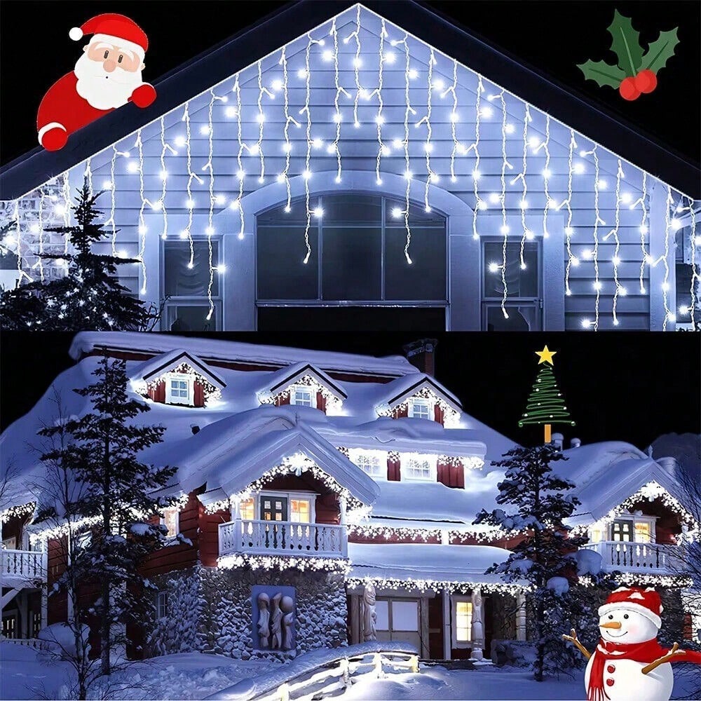 STONESKY Solar LED Christmas Fairy String Lights Outdoor Icicle Light Xmas Wedding Decor