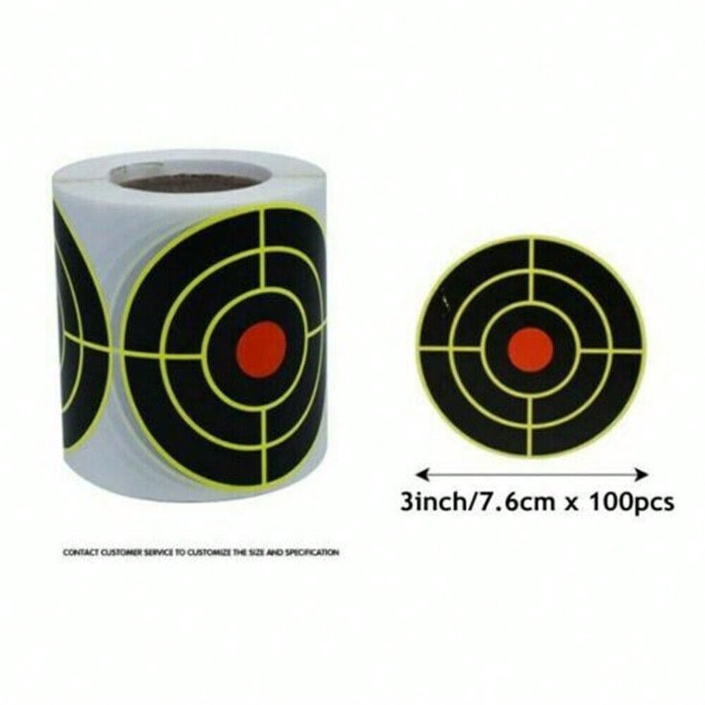 STONESKY Shooting Splatter Target Stickers Roll Fluorescent Self Adhesive Paper 3 inch