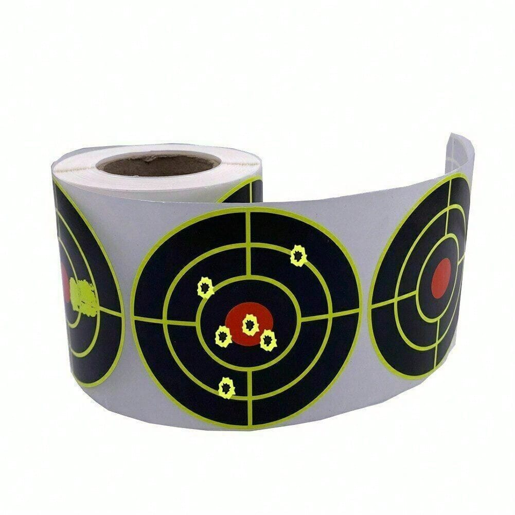 STONESKY Shooting Splatter Target Stickers Roll Fluorescent Self Adhesive Paper 3 inch