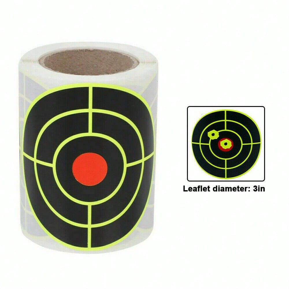 STONESKY Shooting Splatter Target Stickers Roll Fluorescent Self Adhesive Paper 3 inch